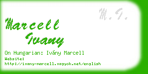marcell ivany business card